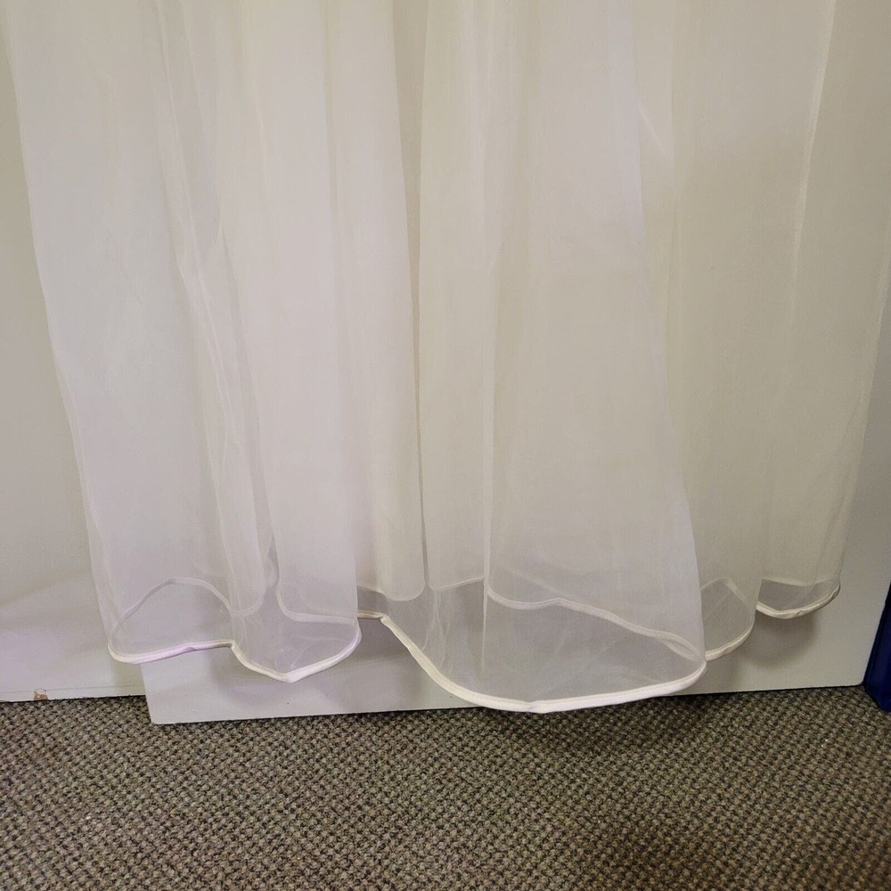 Vintage Bridal Gotham Lingerie Long Nylon Spaghetti Sheer Chiffon Overlay Sz 36 - Picture 5 of 8